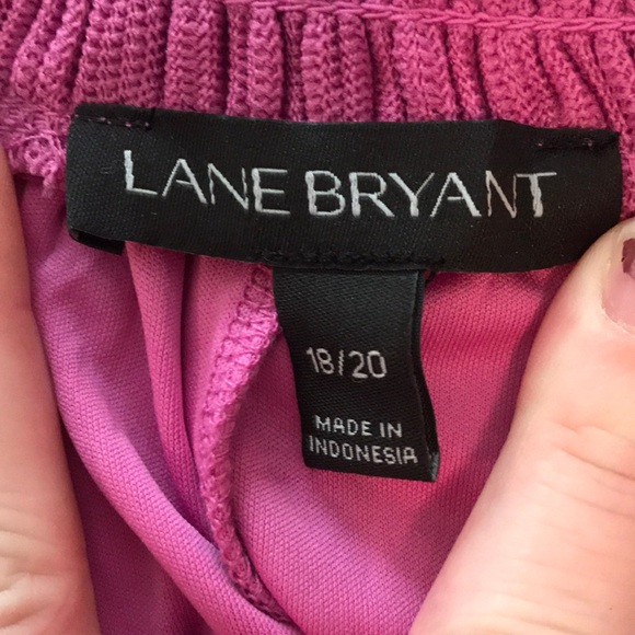 Lane Bryant Ruffle Off Shoulder Mauve Pink Blouse Size 18/20 - Picture 8 of 16